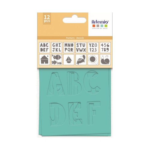 ARTEMIO - Set of 12 Stencils - 9 x 9 cm - Pretty Nursery Rhymes