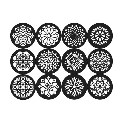 ARTEMIO - Set de 12 Pochoirs - 7 cm - Mandalas - Dotting Art