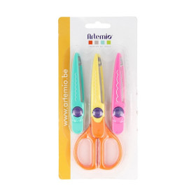 ARTEMIO - Ethnic Fancy Scissors - 1 Handle + 3 Zigzag / Pinking Blades