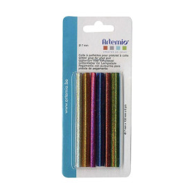 ARTEMIO - Coloured Glitter Glue Sticks - Set of 6 - 7 mm