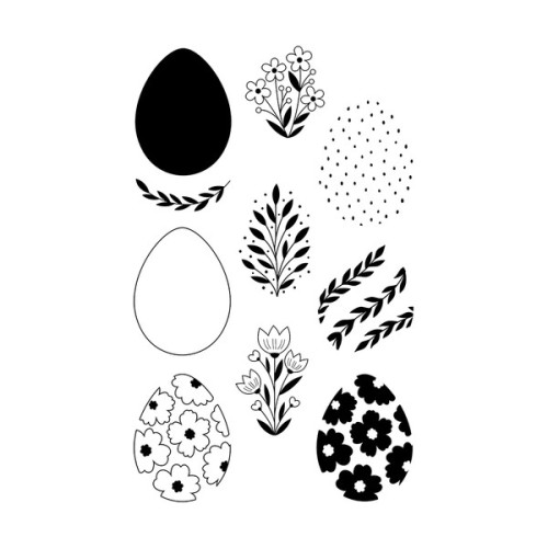 ARTEMIO - Clear Stamps - Mariposa / Oeufs (9x14)