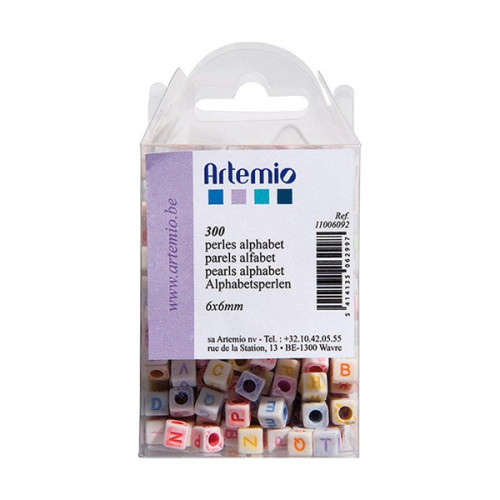 ARTEMIO - Alphabet Beads - Set of 300 - 6MM - BASE