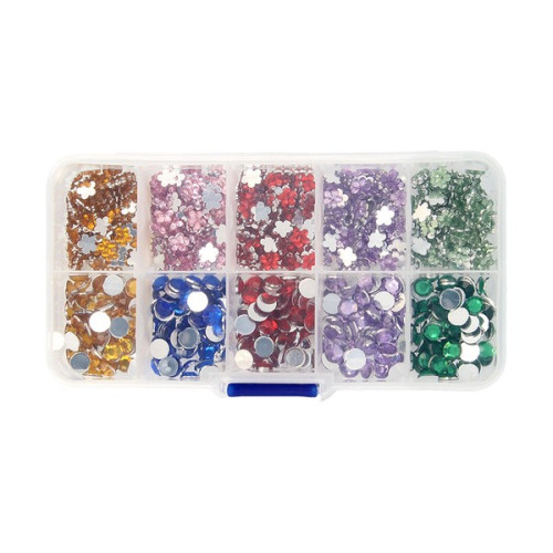 ARTEMIO - Boîte de Strass - Set de 750 - Plastique