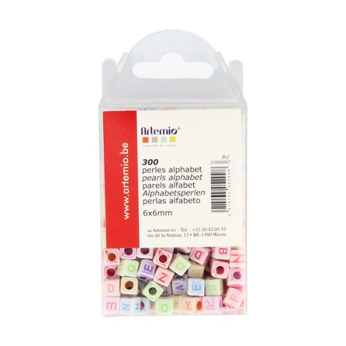 ARTEMIO - Perles Alphabet - Set de 300 - RONDES