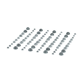 ARTEMIO - Pierres Adhésives - Set de 80 - ARGENT
