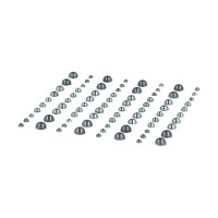 ARTEMIO - Adhesive Gems - Set of 80 - ARGENT
