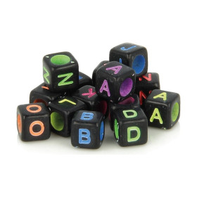 ARTEMIO - Perles Alphabet - Set de 300 - 6MM - COULEURS