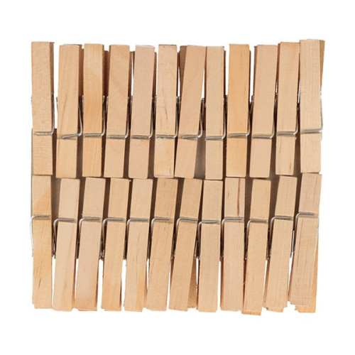 ARTEMIO - Wooden Clothespins - Set of 48 - 48x7MM