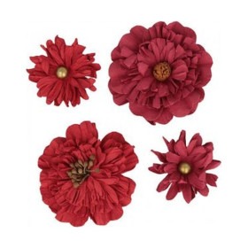 ARTEMIO - Fleurs en Papier - Set de 4 - ROUGE - Viva la Vida