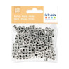 ARTEMIO - Perles Alphabet - Set de 300 - 6MM - BLANC / NOIR