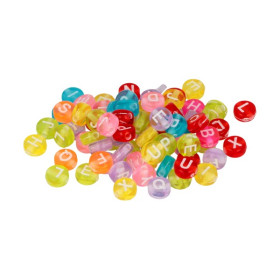 ARTEMIO - Perles Alphabet - Set de 300 - 7MM - COULEURS - TRS