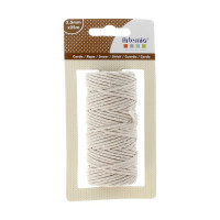 ARTEMIO - Cabled Cotton Twine Reel - 2.5 mm x 25 m - Ecru