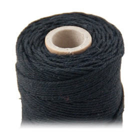 ARTEMIO - Bobine de Ficelle Coton Câblé - 1 mm x 65 m - Noir