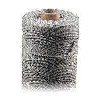 ARTEMIO - Bobine de Ficelle Coton Câblé - 1.5 mm x 140 m - Gris