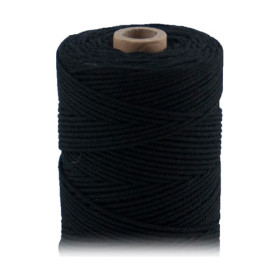 ARTEMIO - Bobine de Ficelle Coton Câblé - 1.5 mm x 140 m - Noir