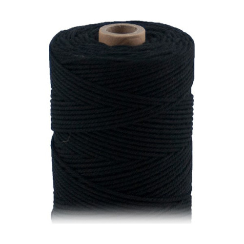 ARTEMIO - Cabled Cotton Twine Reel - 1.5 mm x 140 m - Black