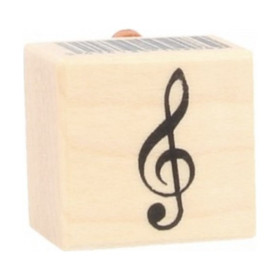 ARTEMIO - Wooden Stamp - Treble Clef - 26x26 mm