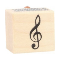 ARTEMIO - Wooden Stamp - Treble Clef - 26x26 mm