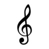 ARTEMIO - Wooden Stamp - Treble Clef - 26x26 mm