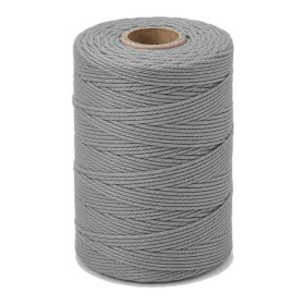 ARTEMIO - Cabled Cotton Twine Reel - 1.5 mm x 140 m - Grey