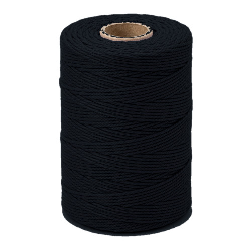 ARTEMIO - Bobine de Ficelle Coton Câblé - 1.5 mm x 140 m - Noir