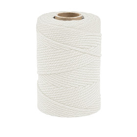 ARTEMIO - Cabled Cotton String Spool - 2.2 mm x 70 m - White