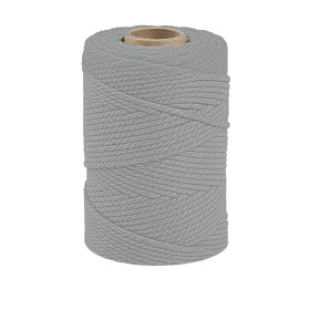 ARTEMIO - Cabled Cotton String Spool - 2.2 mm x 70 m - Grey