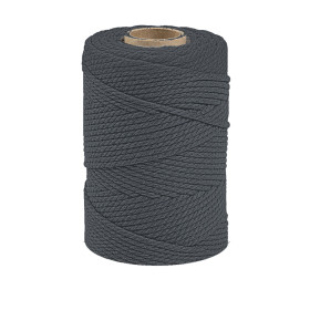 ARTEMIO - Cabled Cotton String Spool - 2.2 mm x 70 m - Anthracite