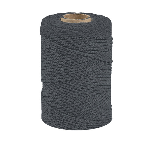 ARTEMIO - Bobine de Ficelle Coton Câblé - 2.2 mm x 70 m - Anthracite