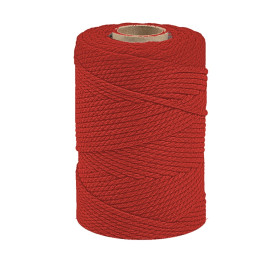 ARTEMIO - Cabled Cotton String Spool - 2.2 mm x 70 m - Red