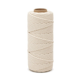 ARTEMIO - Cabled Cotton String Spool - 3 mm x 60 m - Ecru
