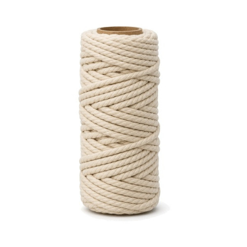 ARTEMIO - Cabled Cotton String Spool - 4 mm x 33 m - Ecru