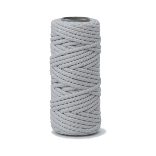 ARTEMIO - Cabled Cotton String Spool - 4 mm x 33 m - Grey