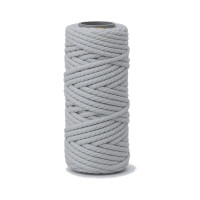 ARTEMIO - Cabled Cotton String Spool - 4 mm x 33 m - Grey