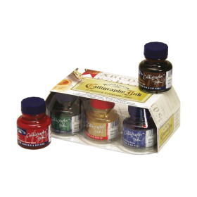 Winsor & Newton - Coffret 6 Encres Calligraphie Assorties - 30ml