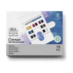 Winsor & Newton - Cotman Watercolour Field Set Compact 14 Half Pans