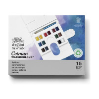 Winsor & Newton - Cotman Watercolour Field Set Compact 14 Half Pans