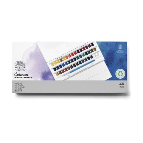 Winsor & Newton - Cotman Watercolour Studio Set 45 Half Pans
