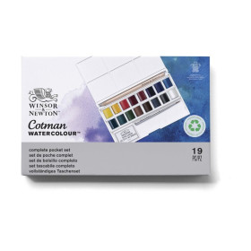 Winsor & Newton - Cotman Watercolour Complete Pocket Set 16 Half Pans