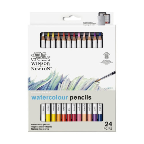 Winsor & Newton - Crayons Aquarellables Studio Collection - Boîte de 24