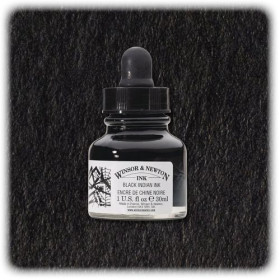 Winsor & Newton - Drawing Ink - 30ml - Waterproof Black (Dropper)