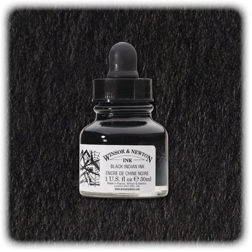 Winsor & Newton - Drawing Ink - 30ml - Waterproof Black (Dropper)