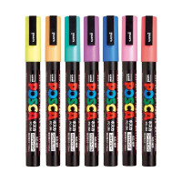 POSCA - PC-3M Markers - Set of 7 - Pastels