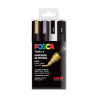 POSCA - PC-5M Markers - Case of 4 - Gold Silver White Black