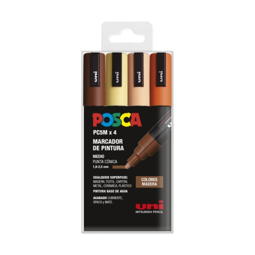 POSCA - PC-5M Markers - Case of 4 - Wood Tones