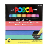 POSCA - PC-5M Markers - Set of 7 - Pastels