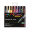 POSCA - Marqueurs PC-5M - Étui de 8 - Couleurs Foncées