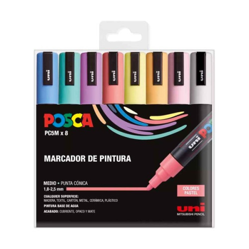 POSCA - PC-5M Markers - Case of 8 - Pastels