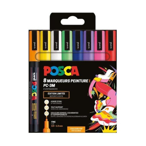 POSCA - PC-5M Markers - Set of 8 - Pop Edition