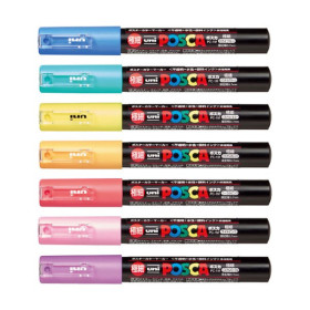 POSCA - PC-1M Markers - Set of 7 - Pastels